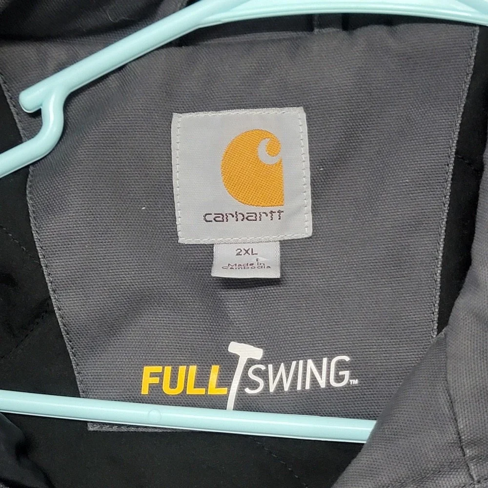 Carhartt Jacket Mens 2XL Gray Full Swing Cryder Thinsulate Canvas Work Insulated - Picture 3 of 15